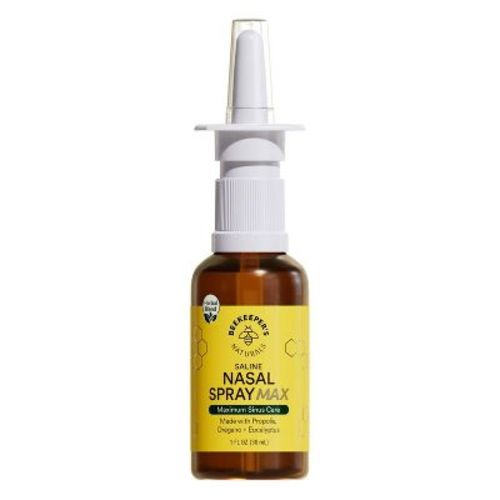 Beekeepers Naturals Propolis Xylitol Nasal Spray Max - 1 fl oz/30ml: Ethyl Alcohol-Free, Gluten-Free Treatment