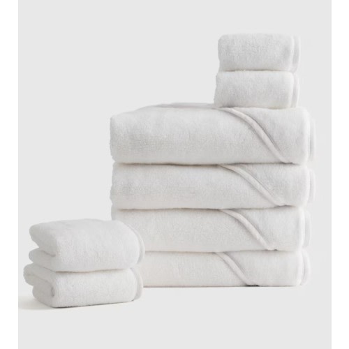 Organic Turkish Cotton Baby Bath Bundle 8-Pack in White