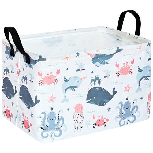 MAIZMZ Baby Storage Basket Cute Gifts Basket Toys Organizer Waterproof Kids Hamper Nursery Bins Women Storage Cube for Home/Dorm/Kitchen/Pet/Office/Closet/Shelf/Room Decor