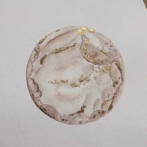 Gold Leaf Embryo Art | Ivf Painting | Embaby Art | Hand-painted Nursery Decor | Fertility | IVF | Nursery Art
