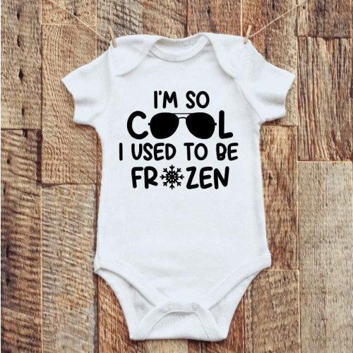 I'm So Cool I Used To Be Frozen Onesie,IVF Baby, Love & Science, Pregnancy Announcement, Baby Reveal, Miracle Baby, Baby Announcement Onesie