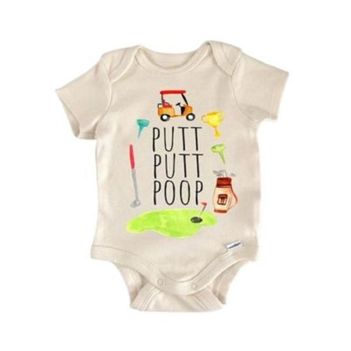 Golf Golfer Sports Newborn Baby Onesie® Bodysuit GS1 Multicolor 0-3M