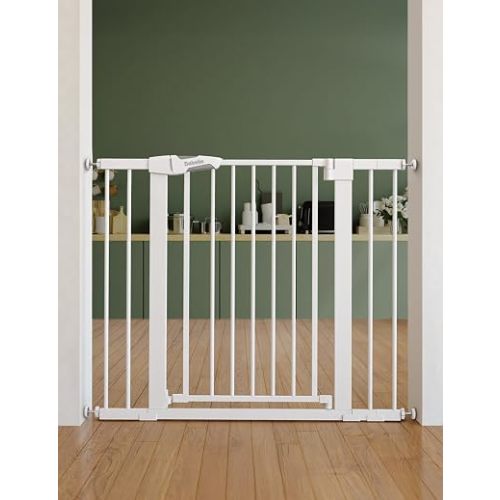 Babelio 26-40" Pressure Mounted Baby Gate for Stairs, PressGuard Dog Gate