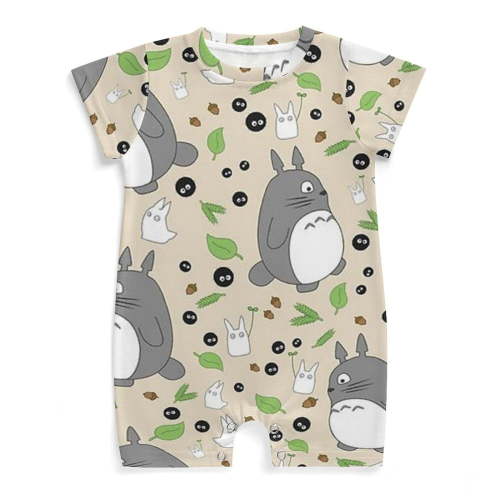Totoro Baby Boys Girls Rompers Short Sleeve One Piece Bodysuit Jumpsuits Infant Outfit Clothes 6-9M