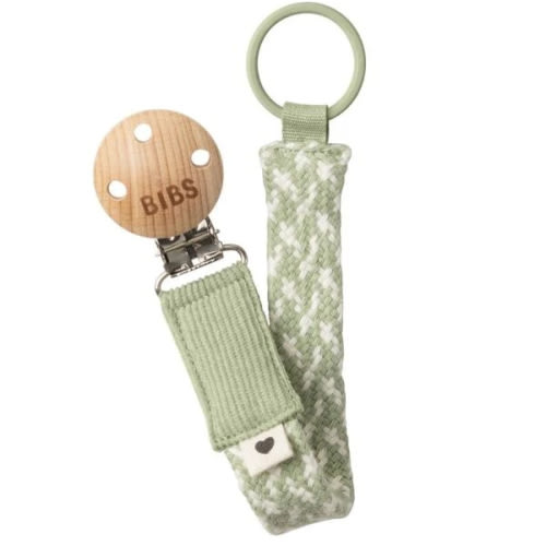 BIBS Pacifier Clip Baby Sage/Ivory – Baby Kingdom