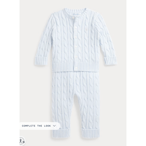 Cable-Knit Cotton Cardigan & Pant