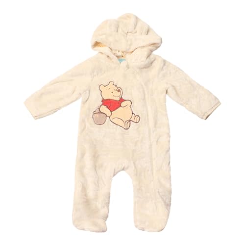 Magic Threadz Disney Clothes Baby Boy Hooded Pram Suit Newborn Fleece Coverall Footies with Ears Mickey, Pooh, Dumbo (0-6/9M)