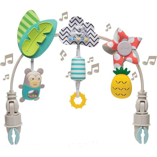 Taf Toys Savannah Adventures Arch with Fascinating Toys, Stimulates Baby’s Senses & Motor Skills Development | Newborn Toys & Baby Toys 3-6 Months | Use on Strollers, Bassinets, Crib & Car Seats