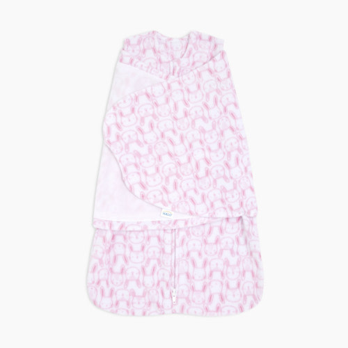 Halo SleepSack Swaddle Micro Fleece - Pink Bunnies, Small
