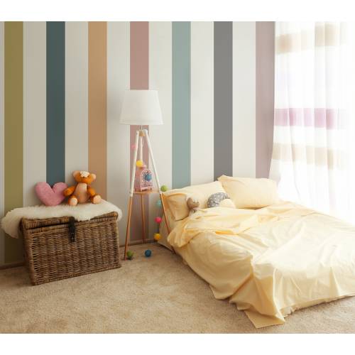 Behind The Crib Wall Decal, Rainbow Stripes Wall Decals, Unisex Nursery Decor, Baby Bedroom, Colorful Wall Decal, Peel Stick Removable 09