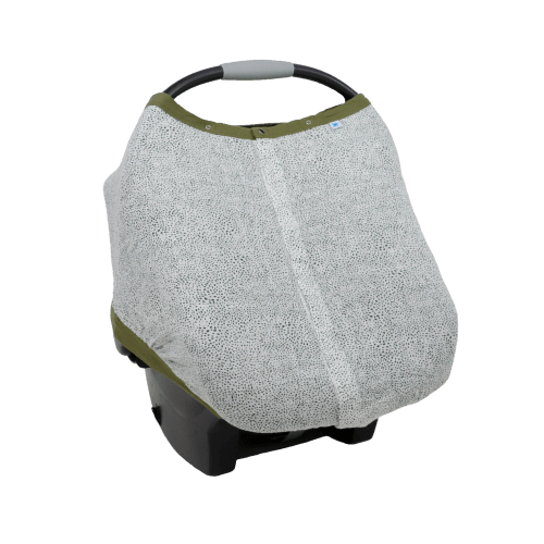 Cotton Muslin Car Seat Canopy - Green Seed