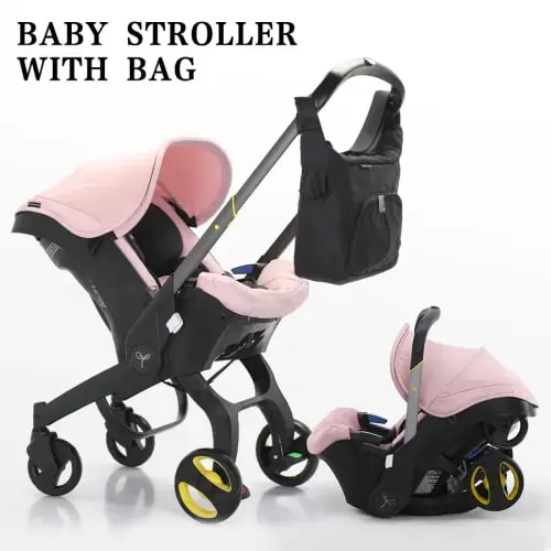 Baby Stroller with a Free Bag,0-6 months Foldable Newborn Stroller, Equipped with Five Point Seat Belt and A Chest Clip, Can be Pushed in Both Directions, with Shock-absorbing Wheels - TikTok Shop