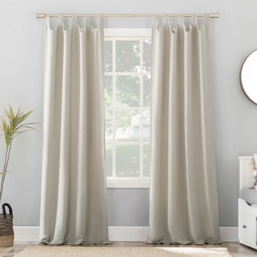 Sun Zero Blackout Kenneth Energy Saving Tab Top Curtain Panel