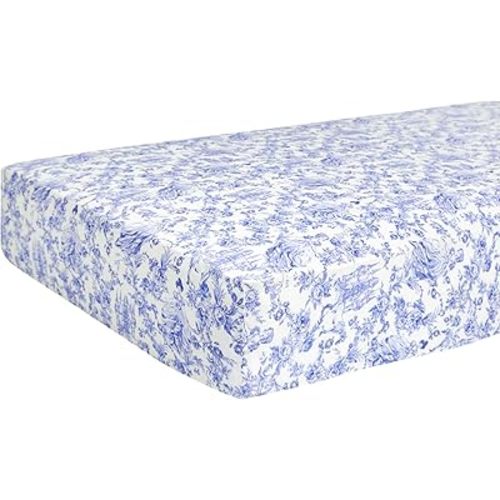 Posh Peanut Fitted Crib Sheet, Soft Viscose from Bamboo Fabric, Standard Crib and Toddler Mattresses 52" by 28" Briar