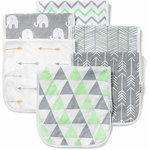 Baby Burp Cloths Set (6 Pack), Super Soft Cotton, Large 21"x10", Thick, Soft and Absorbent Towels, Burping Rags for Newborns, Baby Shower Gift for Boys and Girls by BaeBae Goods