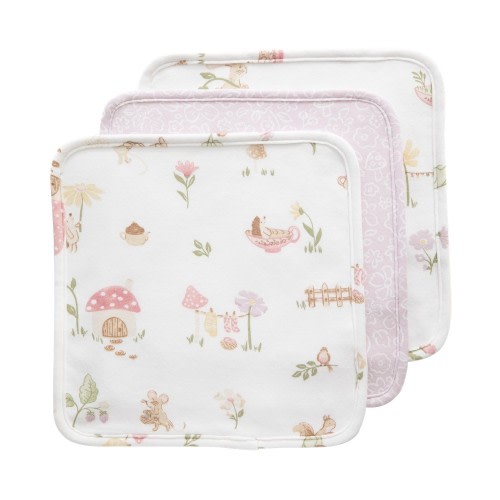 Living Textiles Wash Cloths 3 Pack Whimsical Wonderland