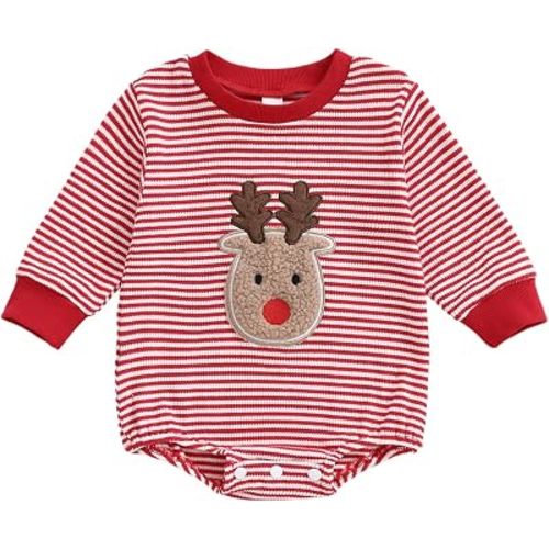 Baby Christmas Clothes Baby Boy Girl Sweatshirt Romper Santa Baby Romper Tops Fall Winter Outfits