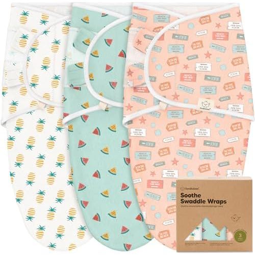 KeaBabies 3-Pack Organic Baby Swaddles for Newborns, Infant (0-6M)
