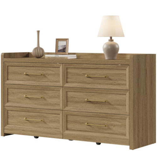 Latitude Run® 56.4"W Modern 6-Drawer Dresser & Reviews | Wayfair