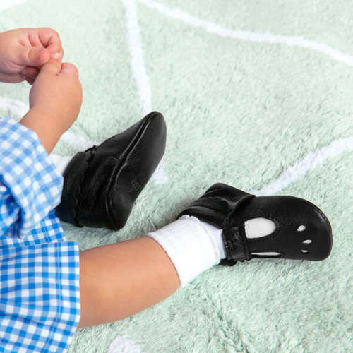 Mary Jane Baby Shoe Hard Sole, Ebony - Freshly Picked | Maisonette