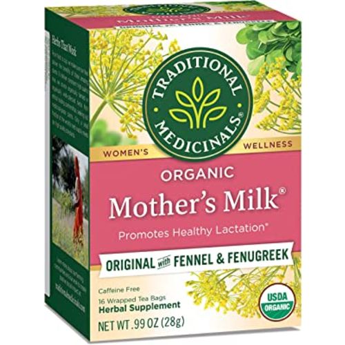 Traditional Medicinals Tea, Organic Mother's Milk, Promotes Healthy Lactation, Breastfeeding Support, 16 Tea Bags