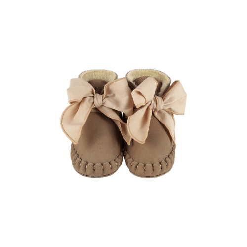Pina Organza Booties | Truffle Nubuck