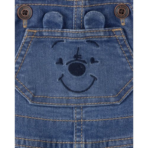 Baby Disney© Winnie the Pooh Embroidered Stretch Denim Bubble Romper - Medium Wash - OshKosh B'gosh | Carter's
