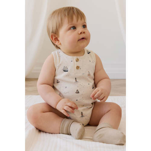Organic Cotton Archie Playsuit-Sailing Day – Jamie Kay USA