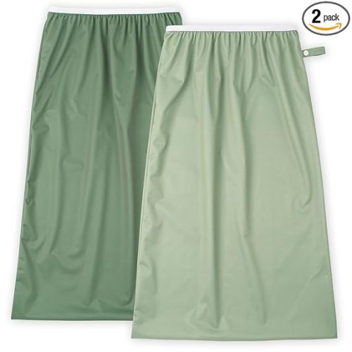 Nora's Nursery Pail Liner for Cloth Diapers - Reusable and Washable - Fits all Standard Diaper Pails - Waterproof Pail Liner with Strap for Diaper Pails, Laundry & Kitchen Garbage Cans (Garden - 2 Pk)