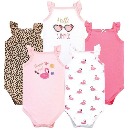 Hudson Baby Unisex Baby Cotton Sleeveless Bodysuits