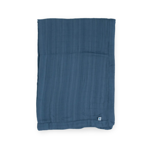 Deluxe Muslin Baby Quilt - Blue Dusk