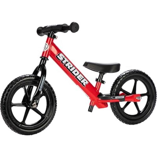 Strider 12 Sport, No Pedal Balance Bike for Kids Ages 1–4 Years, Red