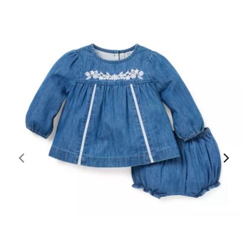 Baby Hudson Wash The Embroidered Chambray Matching Baby Set by Janie and Jack