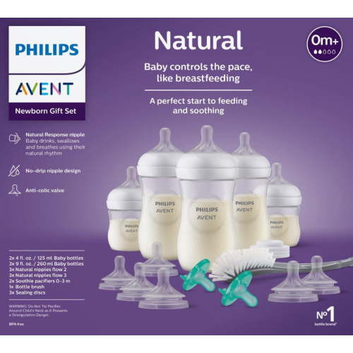 Philips Avent Natural Baby Bottle with Natural Response Nipple Newborn Gift Set, Clear - Walmart.ca