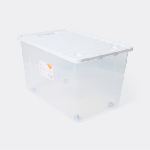 Brilliant Basics Rolling Container 55L - Clear