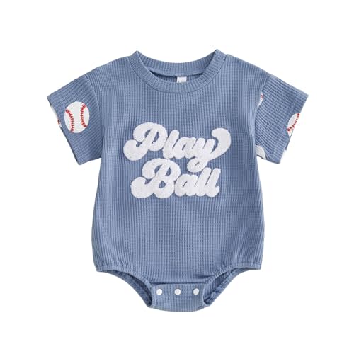Kupretty Infant Baby Boy Girl Romper Baseball/Golf Play Ball Embroidered Romper Short Sleeve Bodysuit Newborn Playsuit