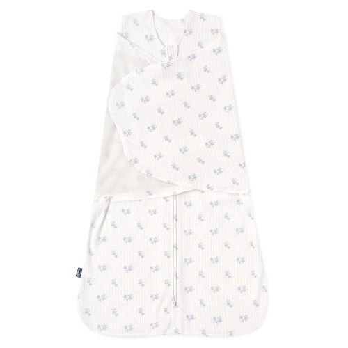 HALO 100% Cotton Sleepsack Swaddle, 3-Way Adjustable Wearable Blanket, TOG 1.5, Floral Vintage Stripe, Newborn, 0-3 Months