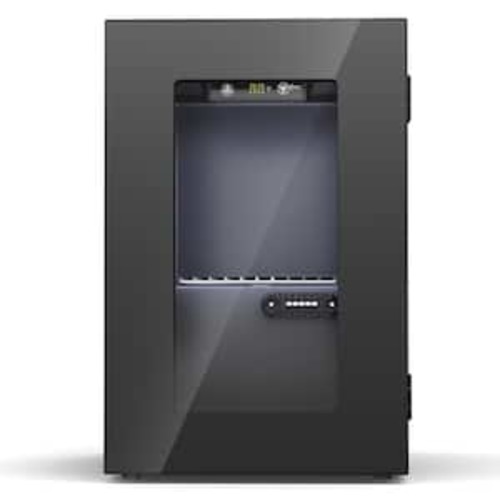 11.02 in. Single Zone 24-Cans Beverage Cooler in Black Beverage Refrigerator with Touch Control for Bottles and Beer