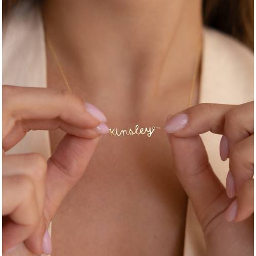 Personalized Name Necklace by CaitlynMinimalist • Delicate Layering Necklace • Dainty Name Charm Jewelry • Christmas Gift for Her • NM03F106