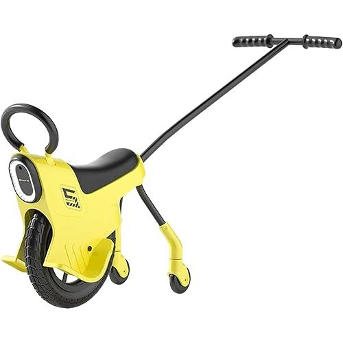 12in Hand Push Unicycle for Kids, Light Unicycle Bikes with Light/Handrails/Auxiliary Wheels, Parent-Child Unicycle Bike, Unicycle Balance Bikes, Kids Unicycle Bicycles