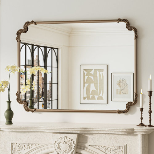 Charlton Home® Genan Accent Scalloped Rectangle Wall Mirror & Reviews | Wayfair