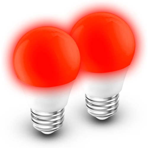 Red Light Bulbs for Sleep, 625nm Blue Blocking Night Light Bulb, 25w-40w Equivalent, E26 Medium Base, Non-Dimmable, 2PCS
