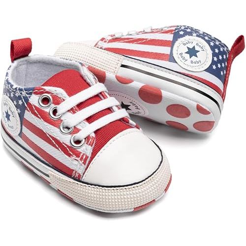Meckior Save Beautiful Baby Girls Boys Canvas Sneakers Soft Sole High-Top Ankle Infant First Walkers Crib Shoes