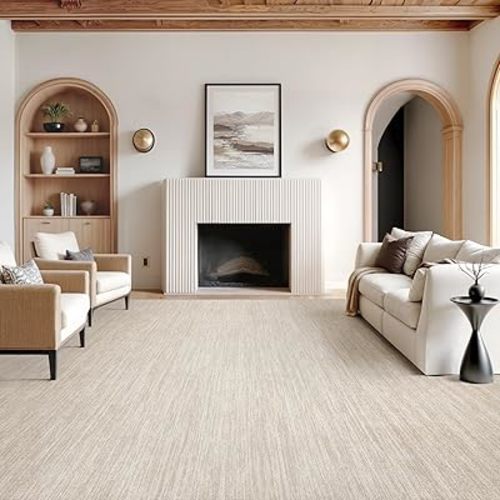 Valenrug 8x10 Area Rugs for Living Room, Large Washable Rug Non Slip Brown