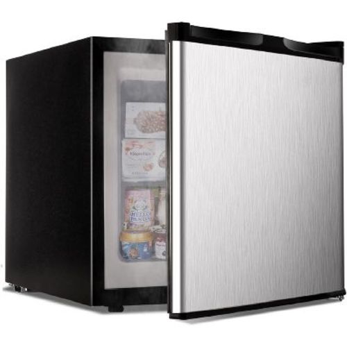 Simzlife 1.1 cu. ft. Upright Freezer,Mini Refrigerator Energy Saving, Silver
