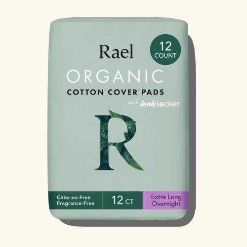 Extra Long Overnight Organic Cotton Cover Pads With Wings