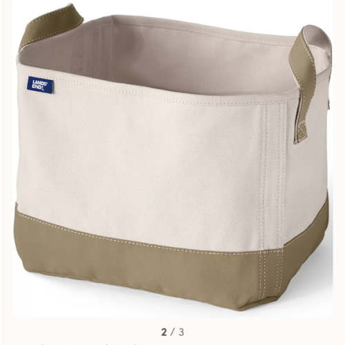 Small Canvas Storage Tote | Lands' End