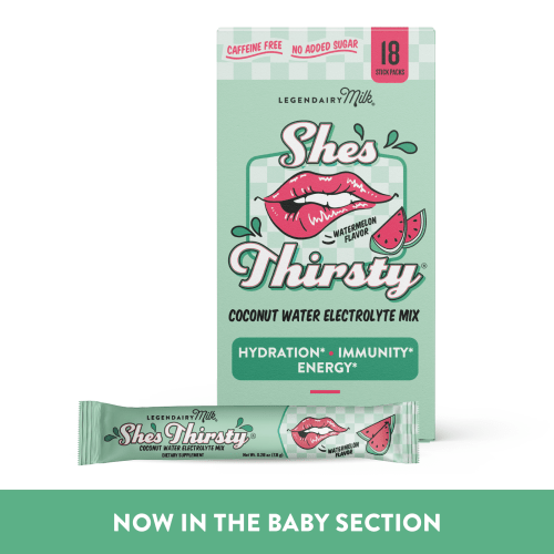 Legendairy Milk She's Thirsty Coconut Water Electrolyte Mix, Watermelon, 0.28 oz, 18 Count