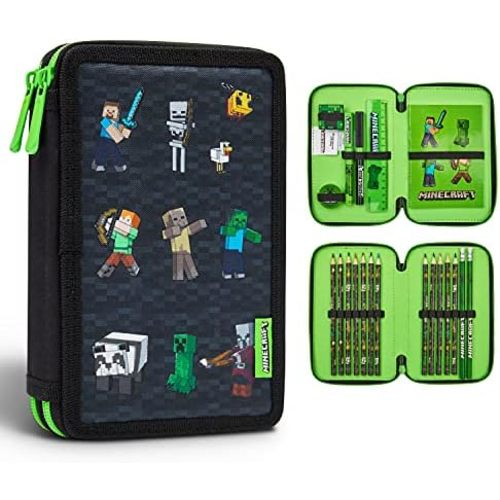 Minecraft Kids Pencil Case Stationery Pens Colored Pencils Notebook School Supplies Gamer Gifts for Boys