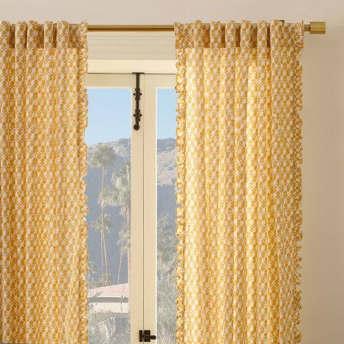 West Elm Thistle Ruffle Edge Curtain (Set of 2) - 96”
